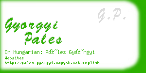 gyorgyi pales business card